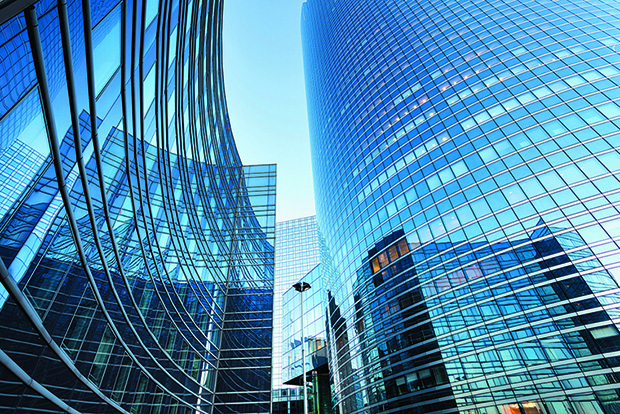 Modern Corporate Buildings in Financial District La Defense, Paris